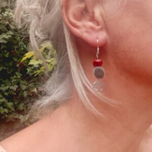 Boucles argent, graine l&rsquo;église et graine de zanzibar
